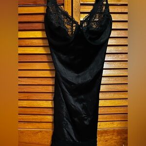 Black Lace Lingerie Slip Dress